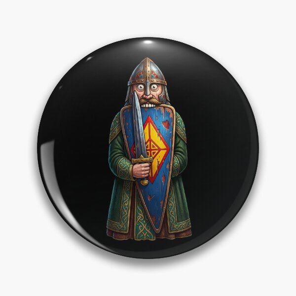 Item preview, Medieval Swordsman designed and sold by Funny Vintage Stickers And T-Shirts.
