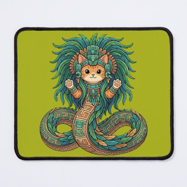 Item preview, Quetzalcoatl Cat: The Feathered Serpent Kitten designed and sold by MythoWorldddd.