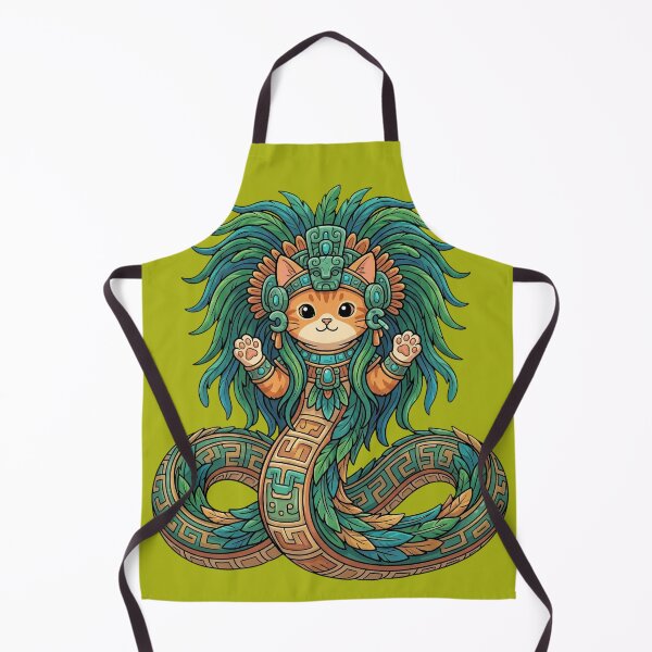Item preview, Quetzalcoatl Cat: The Feathered Serpent Kitten designed and sold by MythoWorldddd.
