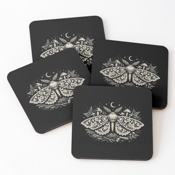Item preview, Ornate Lunar Moth Dark Cottagecore Vintage Botanical designed and sold by SplashTastic.