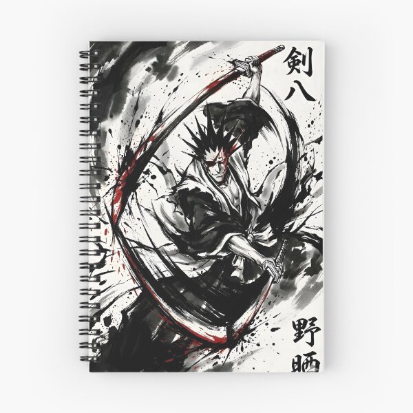 Item preview, Savage Samurai Rage – Ink Splash Anime Swordsman Battle Art designed and sold by Dyan4.
