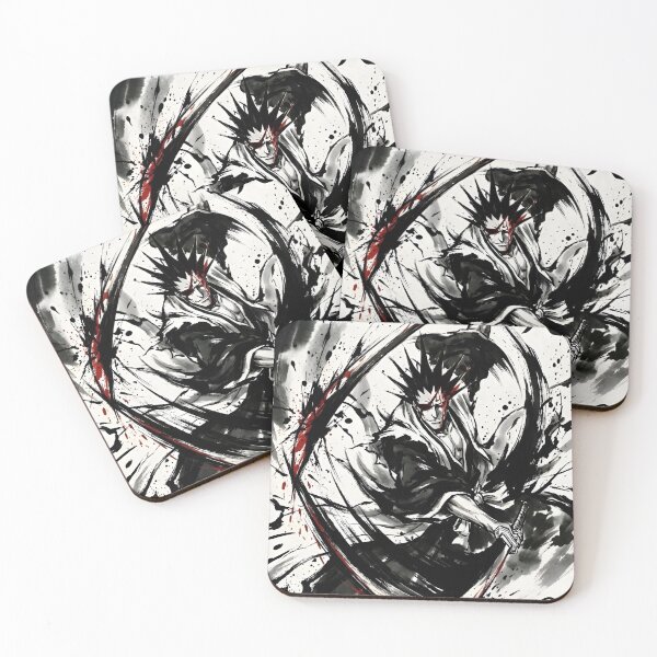 Item preview, Savage Samurai Rage – Ink Splash Anime Swordsman Battle Art designed and sold by Dyan4.