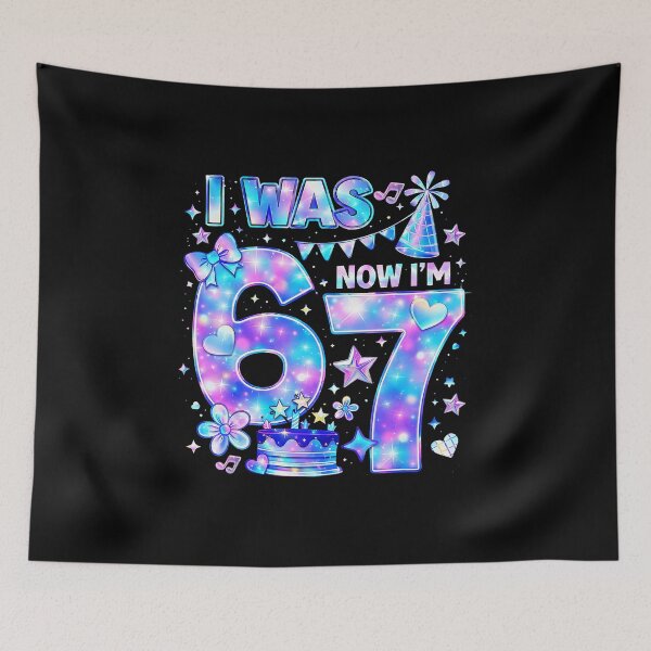 Item preview, I Was 6 Now I’m 7 Galaxy Birthday Star  designed and sold by gladysenglish.