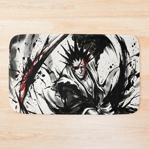 Item preview, Savage Samurai Rage – Ink Splash Anime Swordsman Battle Art designed and sold by Dyan4.