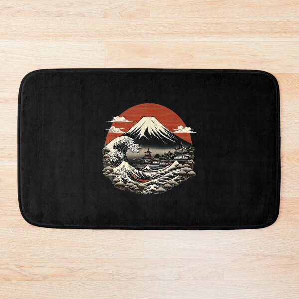 Item preview, Mount Fuji Japanese Village Sunset Landscape  designed and sold by titanlevi.