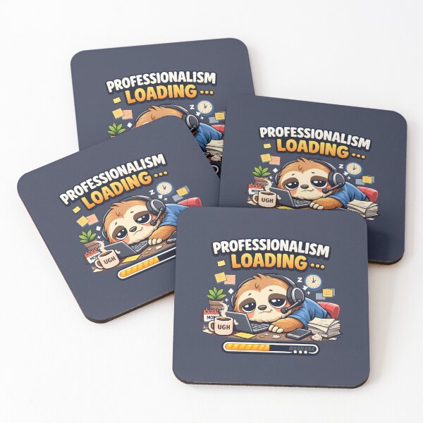 Item preview, Professionalism Loading Lazy Sloth Employee Office Life Cartoon designed and sold by SplashTastic.