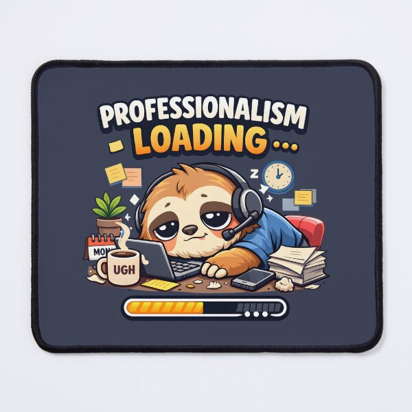 Item preview, Professionalism Loading Lazy Sloth Employee Office Life Cartoon designed and sold by SplashTastic.