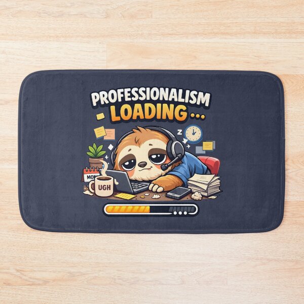 Item preview, Professionalism Loading Lazy Sloth Employee Office Life Cartoon designed and sold by SplashTastic.