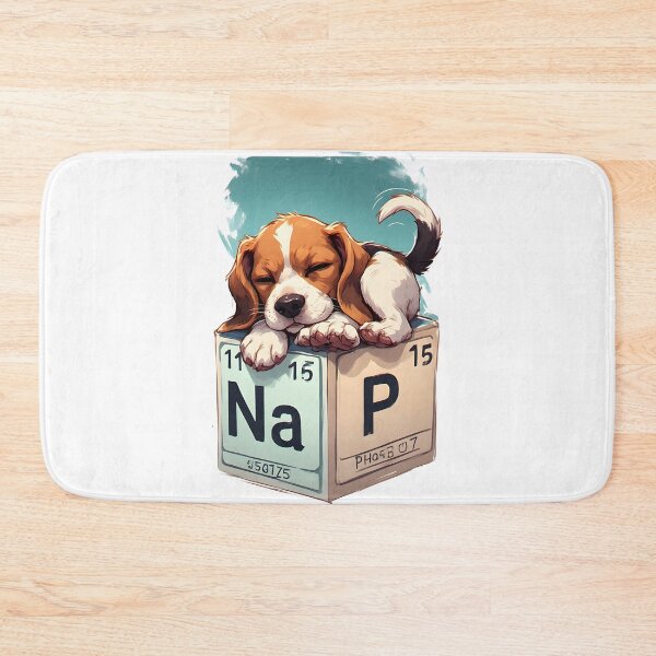 Item preview, Nap Chemistry Pun Beagle – Periodic Table Science Humor designed and sold by owi-art.