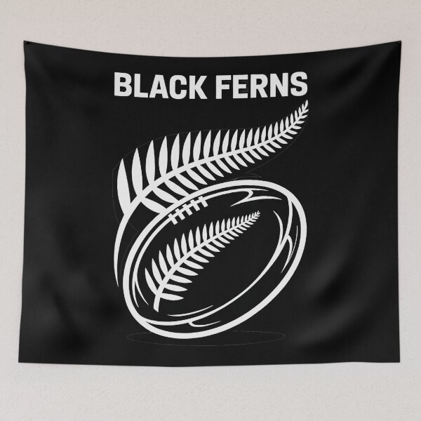 Item preview, Black Fern Rugby Ball Fern Leaf Minimal Sports  designed and sold by GabrieSketcham.