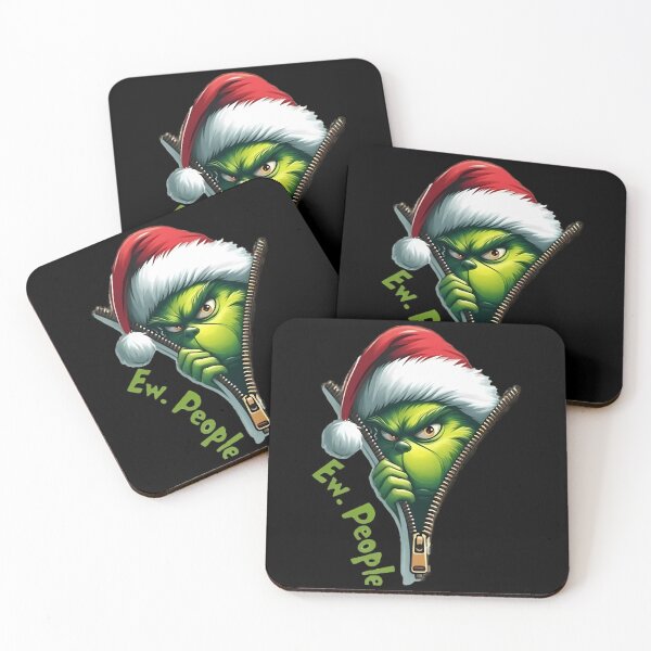 Item preview, Grinch Funny Christmas Ew People Holiday Sticker designed and sold by ShitShirtz.