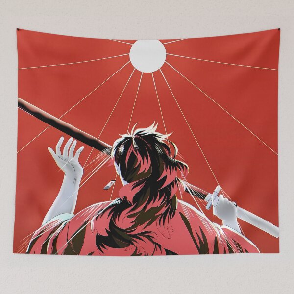 Item preview, Kokushibou Demon Slayer Scarlet Graphic Silhouette designed and sold by riadjamai.
