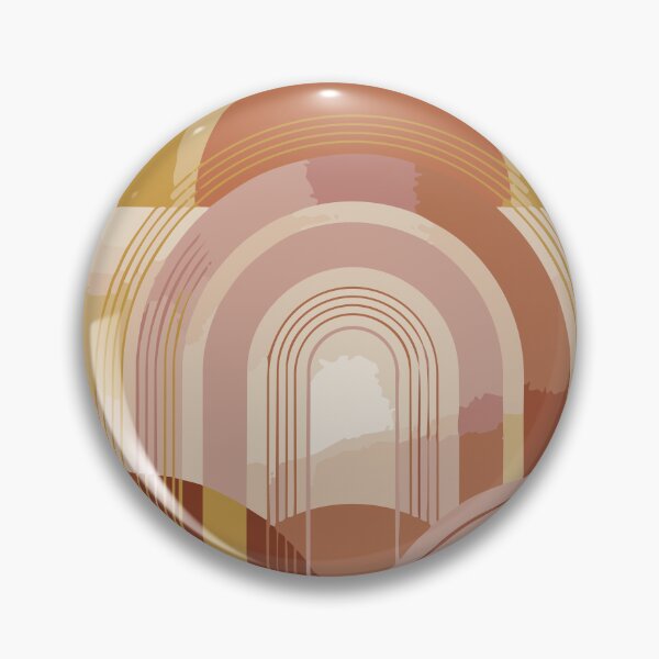 Item preview, Abstract Boho Terracotta Landscape with Sun and Mountains designed and sold by Far Out Goods.
