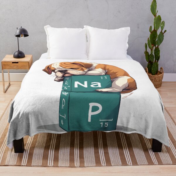 Item preview, Nap Chemistry Pun Bulldog – Periodic Table Science Humor designed and sold by owi-art.