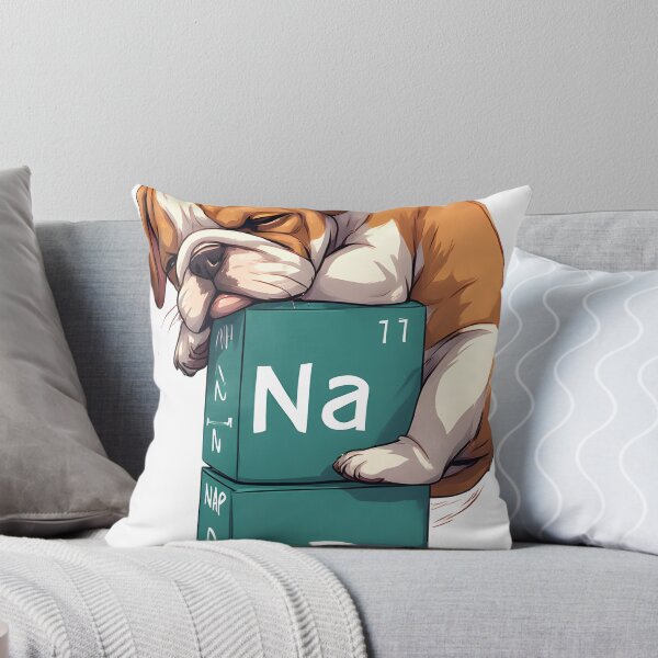 Item preview, Nap Chemistry Pun Bulldog – Periodic Table Science Humor designed and sold by owi-art.