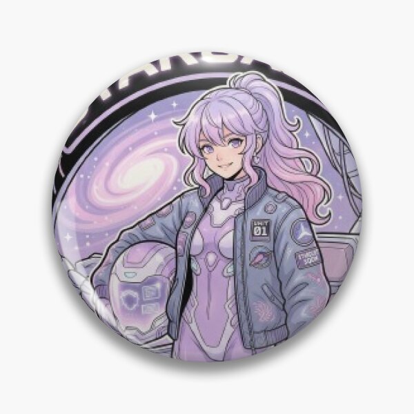 Item preview, Stargazer: Mecha Pilot - Anime Cyberpunk Girl & Glowing Helmet designed and sold by ArtisticlyVibes.