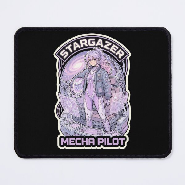 Item preview, Stargazer: Mecha Pilot - Anime Cyberpunk Girl & Glowing Helmet designed and sold by ArtisticlyVibes.