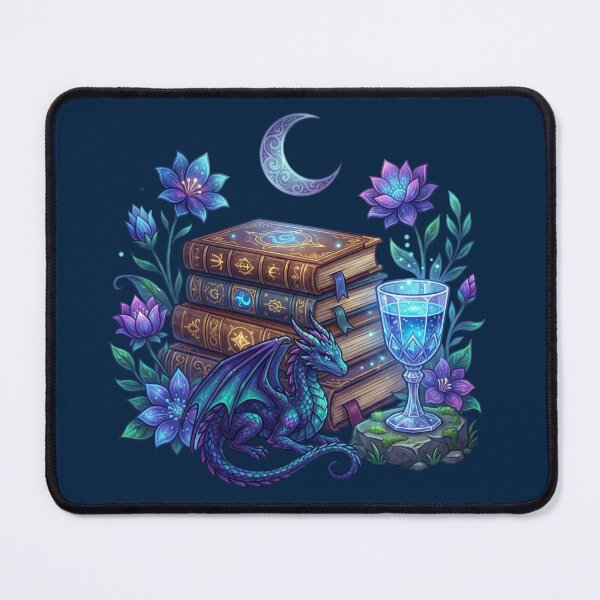 Item preview, Midnight Dragon & Grimoire Library - Magical Fantasy Aesthetic Art designed and sold by KubbyArt.