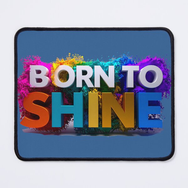 Item preview, Born To Shine 3D Colorful Disco Glitter Typography designed and sold by icemanphotos.