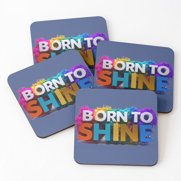 Item preview, Born To Shine 3D Colorful Disco Glitter Typography designed and sold by icemanphotos.