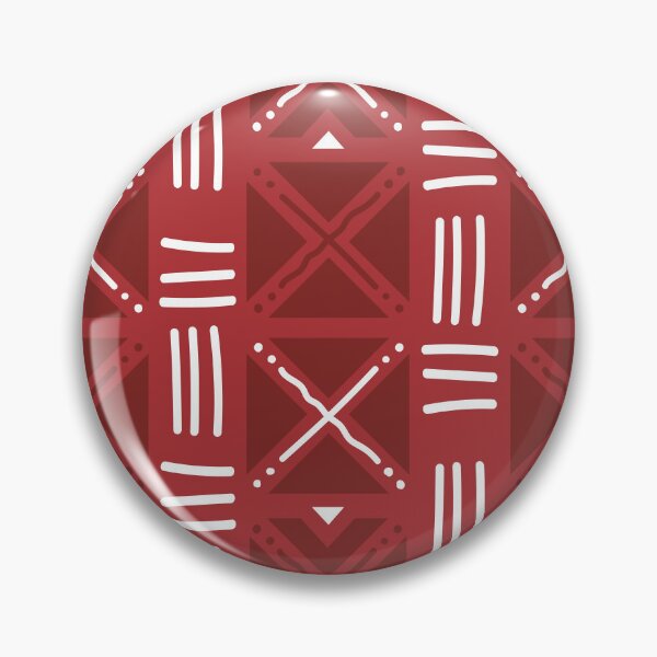 Item preview, Bogolan Mudcloth Pattern in Deep Red and Earthy Tones designed and sold by Wolagno.