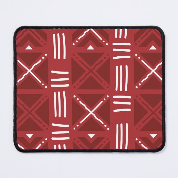 Item preview, Bogolan Mudcloth Pattern in Deep Red and Earthy Tones designed and sold by Wolagno.