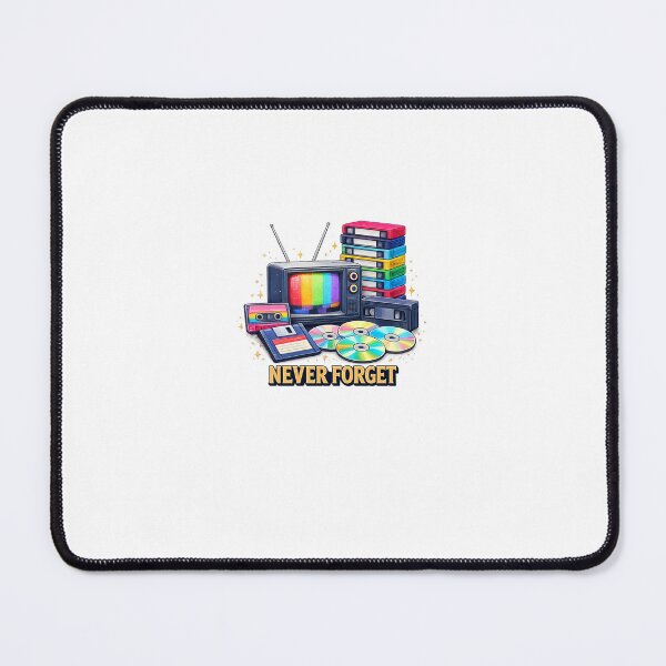 Item preview, Never Forget – Retro VHS Cassette CD Floppy Disk Vintage Media Nostalgia Design designed and sold by Fleetwood1994.