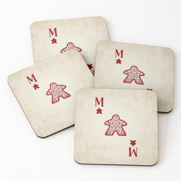 Item preview, Red Vintage Style Meeple Ace Playing Card designed and sold by TackyTime.