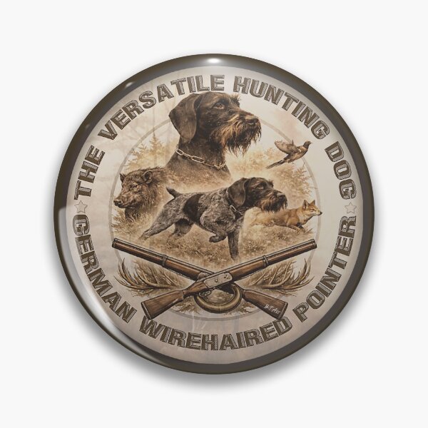 Item preview, German Wirehaired Pointer Hunting Logo – Vintage Outdoor Emblem designed and sold by TammyHunterArt.