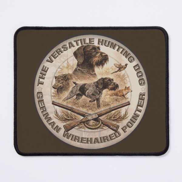Item preview, German Wirehaired Pointer Hunting Logo – Vintage Outdoor Emblem designed and sold by TammyHunterArt.