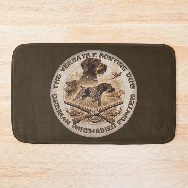 Item preview, German Wirehaired Pointer Hunting Logo – Vintage Outdoor Emblem designed and sold by TammyHunterArt.