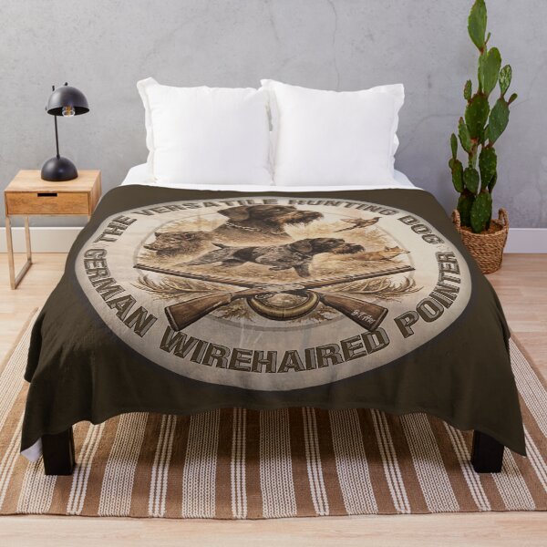 Item preview, German Wirehaired Pointer Hunting Logo – Vintage Outdoor Emblem designed and sold by TammyHunterArt.