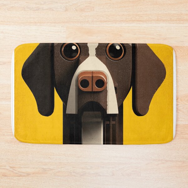 Item preview, Toy German Shorthaired Pointer on Yellow Background designed and sold by lautir.