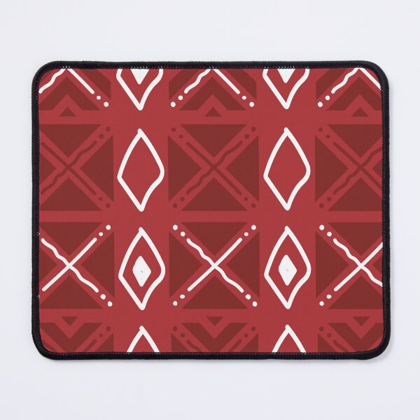 Item preview, Bogolan Mudcloth Pattern in Deep Red and Earthy Tones designed and sold by Wolagno.