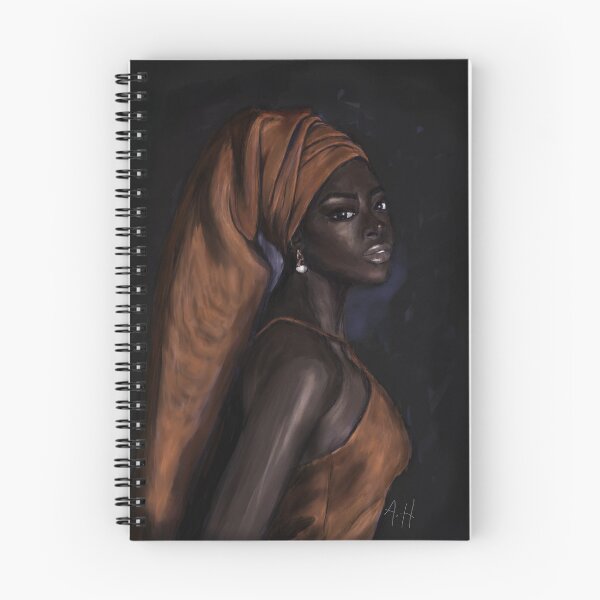 Item preview, Golden Elegance – African Woman Portrait in Warm Earth Tones designed and sold by hopenoli_art.