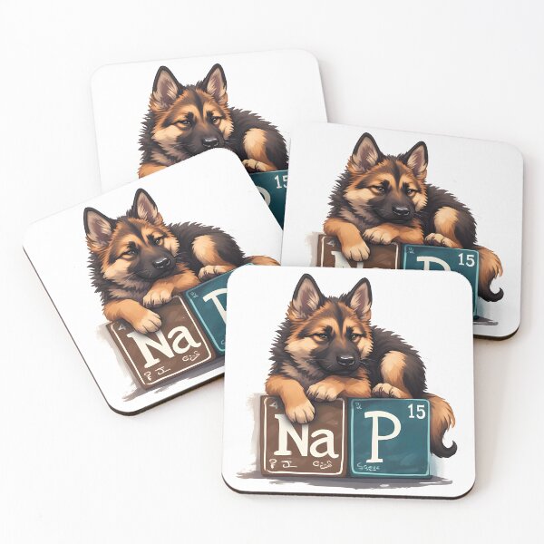 Item preview, Nap Chemistry Pun German Shepherd – Periodic Table Science Humor designed and sold by owi-art.