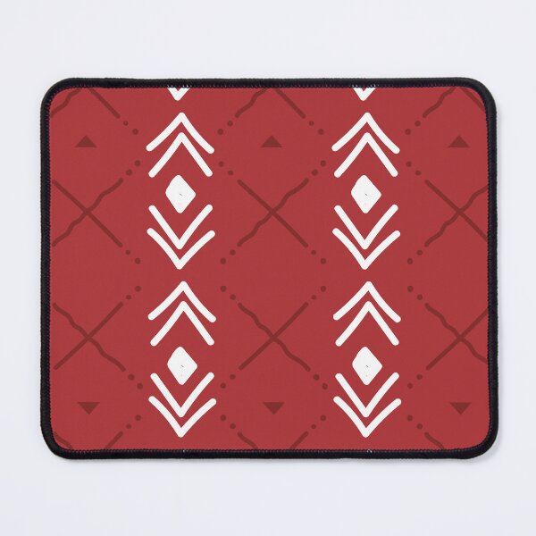 Item preview, Bogolan Mudcloth Pattern in Deep Red and Earthy Tones designed and sold by Wolagno.