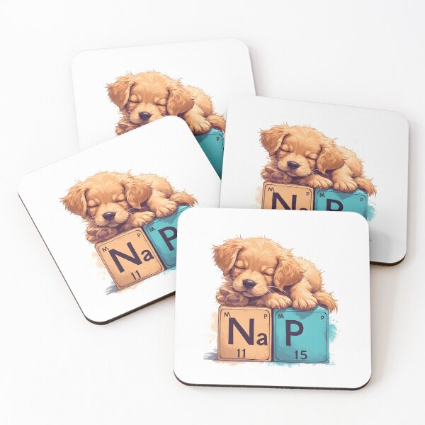 Item preview, Nap Chemistry Pun Golden Retriever – Periodic Table Science Humor designed and sold by owi-art.
