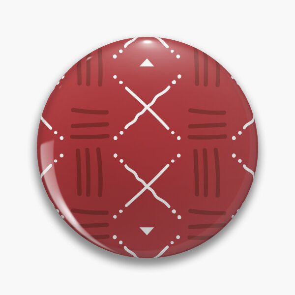 Item preview, Bogolan Mudcloth Pattern in Deep Red and Earthy Tones designed and sold by Wolagno.