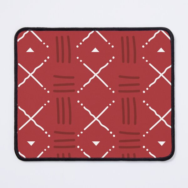 Item preview, Bogolan Mudcloth Pattern in Deep Red and Earthy Tones designed and sold by Wolagno.