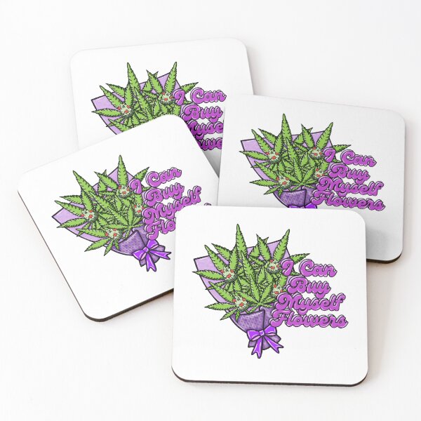 Item preview, I Can Buy Myself Flowers Cannabis Bouquet Stoner Girl designed and sold by MycoMindsMedia.