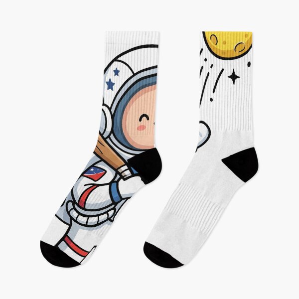 Item preview, Kawaii Astronaut Hitting Moon Baseball - Cute Space Galaxy Sports Illustration designed and sold by seven things shop.
