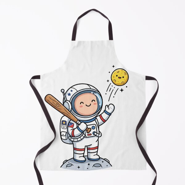 Item preview, Kawaii Astronaut Hitting Moon Baseball - Cute Space Galaxy Sports Illustration designed and sold by seven things shop.