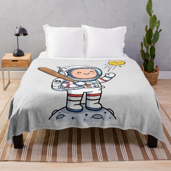 Item preview, Kawaii Astronaut Hitting Moon Baseball - Cute Space Galaxy Sports Illustration designed and sold by seven things shop.
