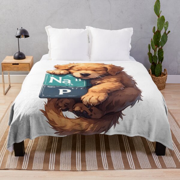 Item preview, Nap Chemistry Pun Golden Retriever – Periodic Table Science Humor designed and sold by owi-art.