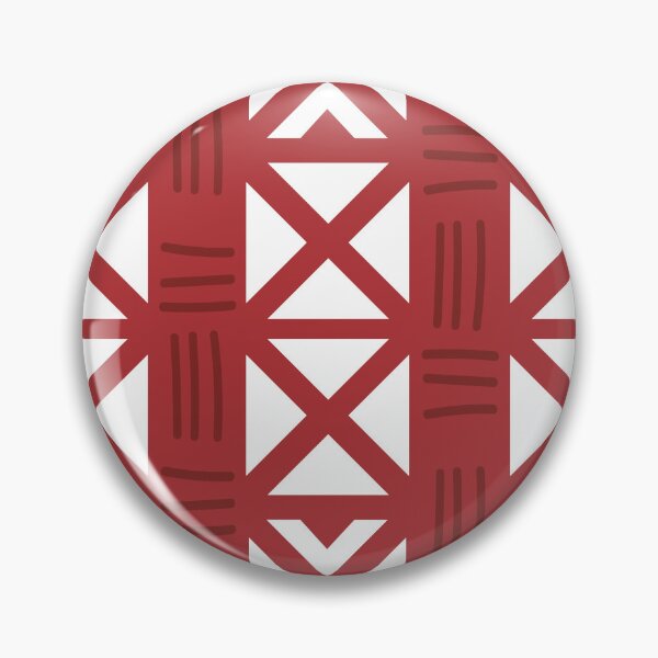 Item preview, Bogolan Mudcloth Pattern in Deep Red and Earthy Tones designed and sold by Wolagno.