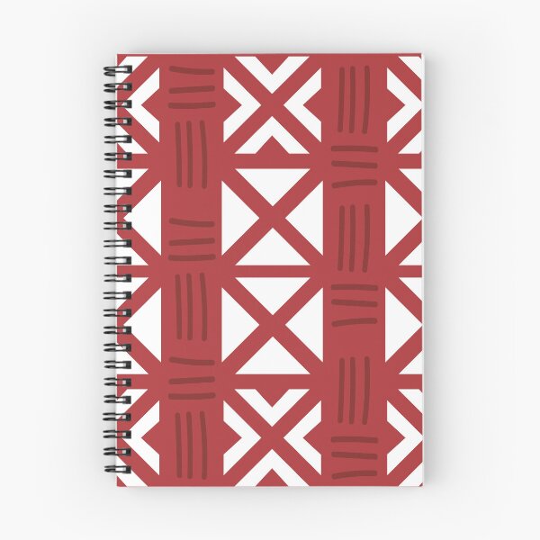 Item preview, Bogolan Mudcloth Pattern in Deep Red and Earthy Tones designed and sold by Wolagno.
