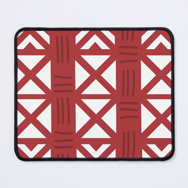 Item preview, Bogolan Mudcloth Pattern in Deep Red and Earthy Tones designed and sold by Wolagno.