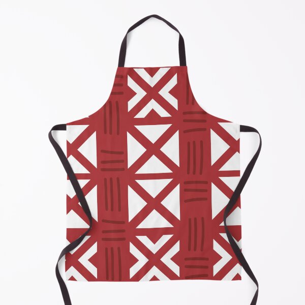 Item preview, Bogolan Mudcloth Pattern in Deep Red and Earthy Tones designed and sold by Wolagno.