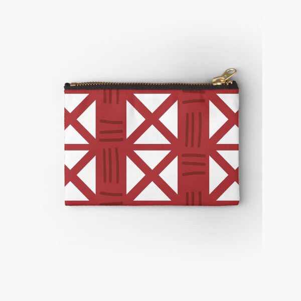 Item preview, Bogolan Mudcloth Pattern in Deep Red and Earthy Tones designed and sold by Wolagno.
